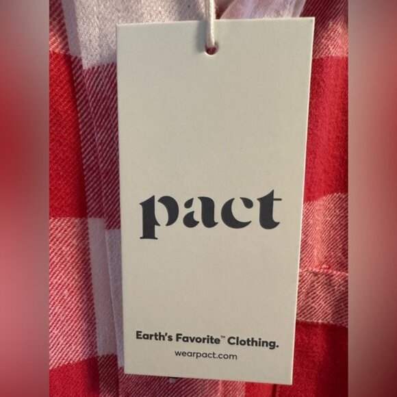 Pact Sustainable Fashion Gingham Mila Flannel Shirt - NWT - Picture 6 of 7